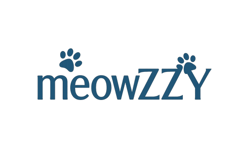 meowZZY, PROVIDE PROFFESIONAL ATTRACTIVE LOGO NAME , ALSO ADD PAW PRINT ALIGN TO LETTERS. USE COLOUR (Approximate color code values are:

HEX: #7BAEDB

RGB: rgb(123, 174, 219), Make little dark tone . BOLD text