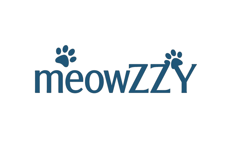 meowZZY, PROVIDE PROFFESIONAL ATTRACTIVE LOGO NAME , ALSO ADD PAW PRINT ALIGN TO LETTERS. USE COLOUR (Approximate color code values are:

HEX: #7BAEDB

RGB: rgb(123, 174, 219), Make little dark tone . BOLD text